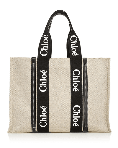 Chloé Woody Large Linen Tote