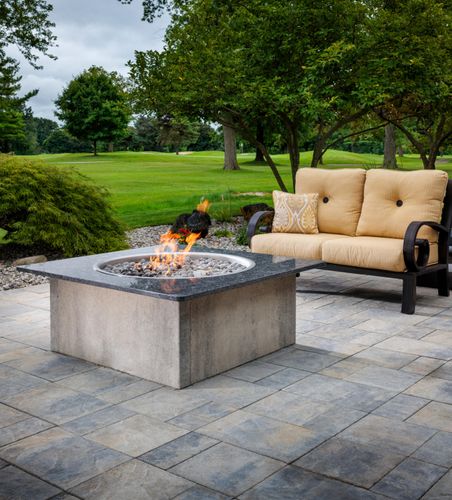 outdoor fireplace